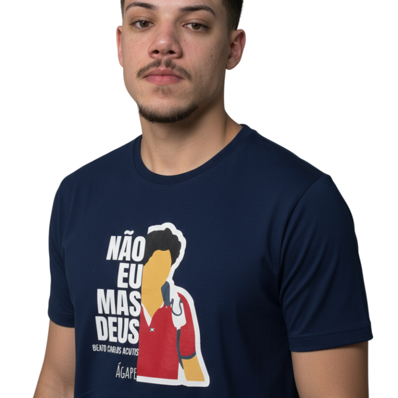 Camiseta gola careca, malha penteada 100% algodão